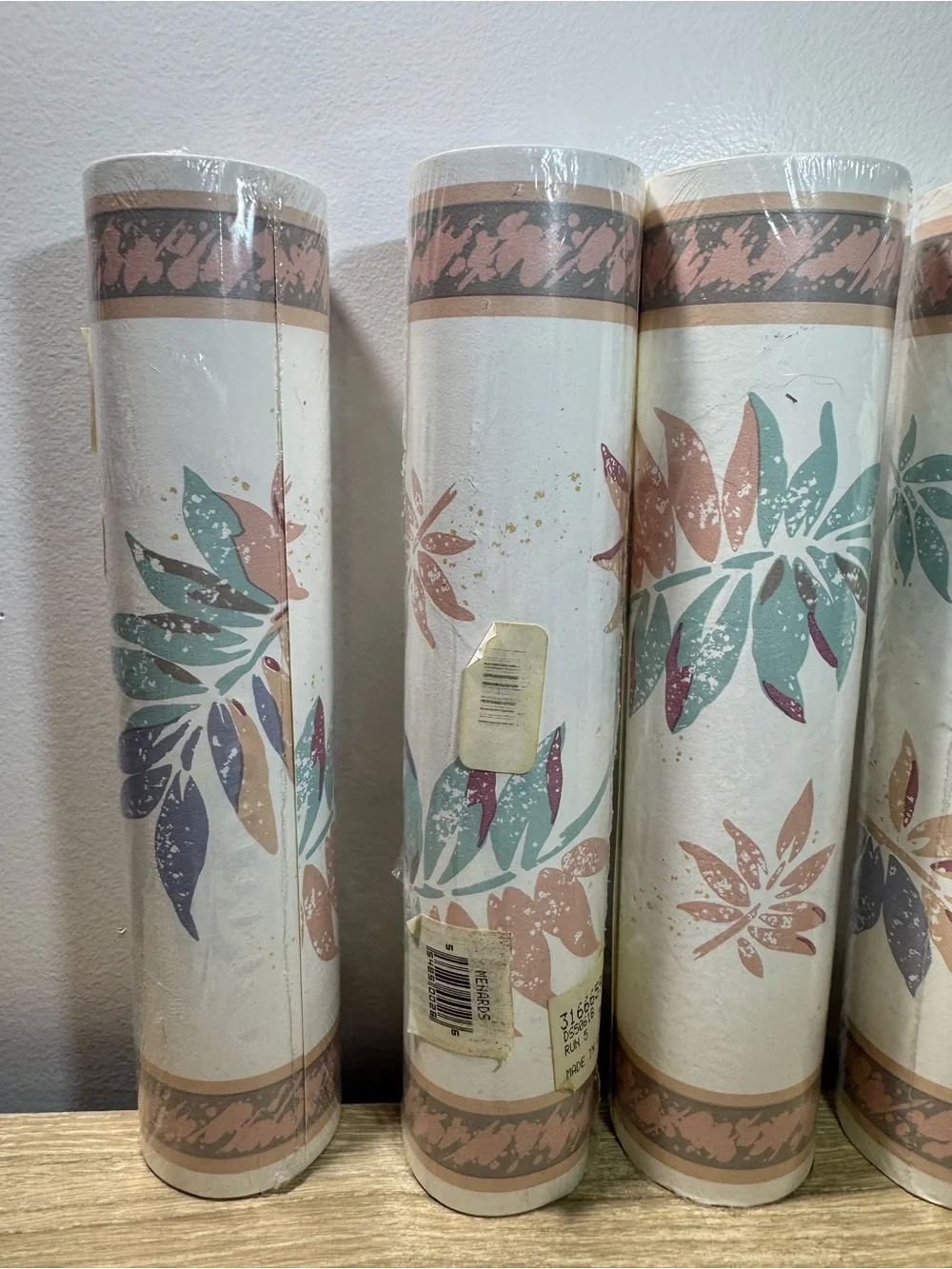 VTG 1980s/1990s Floral Multicolor Wallpaper Rolls Lot of 6, MPN 3166659 D5561B